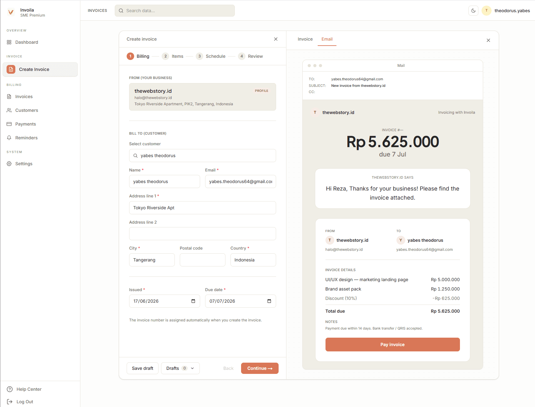 Invoila screenshot